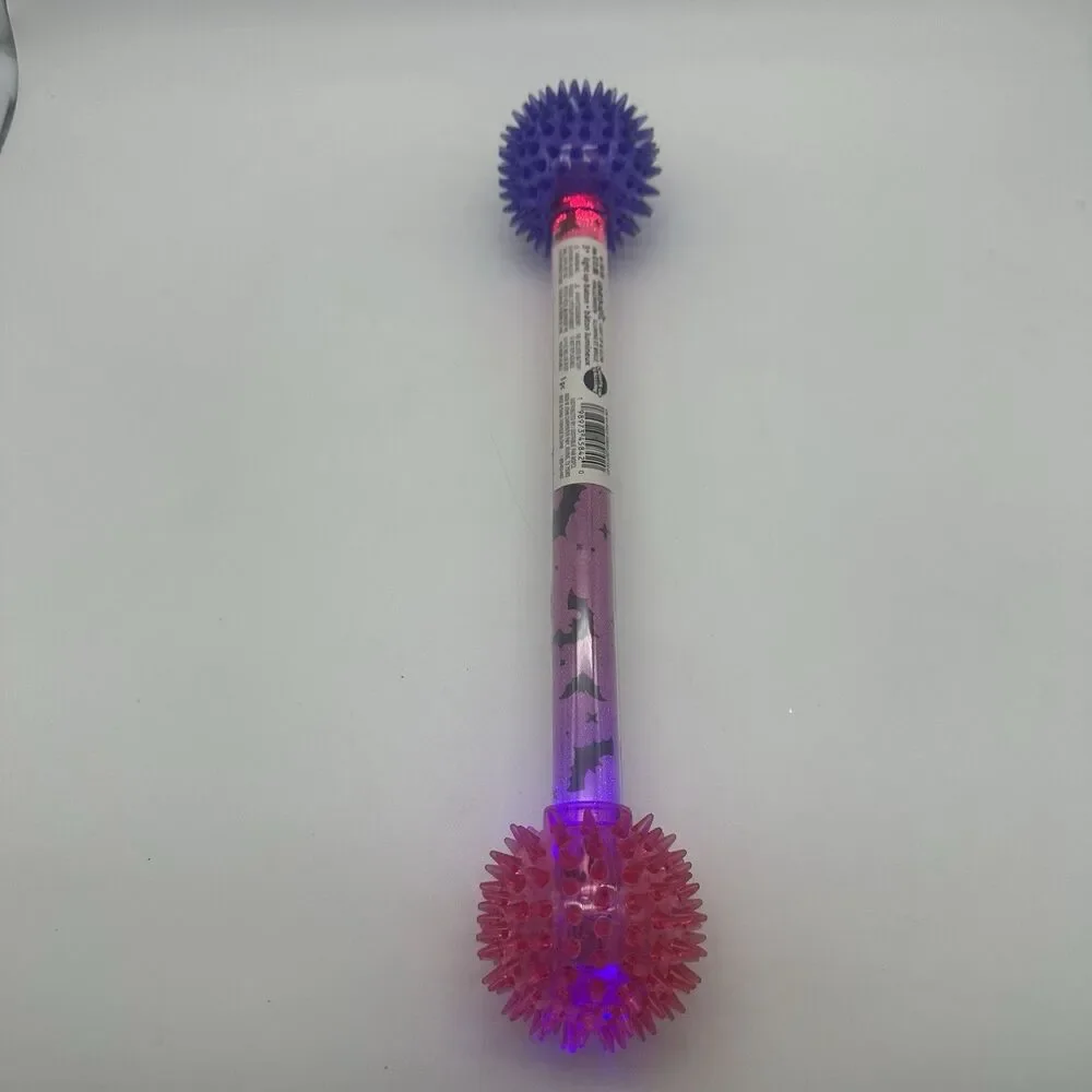 Creatology Halloween Light Up Baton Spiky Ball Flashing LED Wand Toy Prop Bats